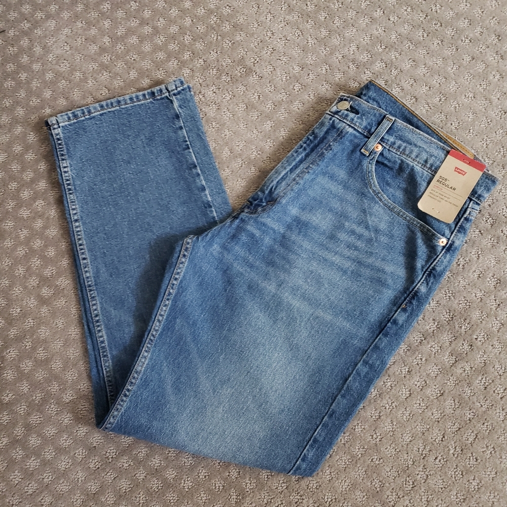 Levi's Men's Blue 505 Jean Regular Fit Straight Leg Size 36X30